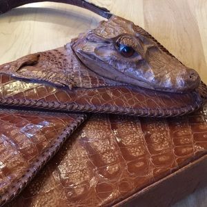 Vintage Retro Cuban Alligator purse